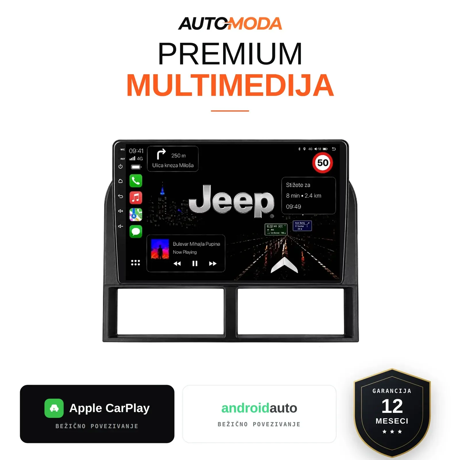 Jeep multimedija 10"