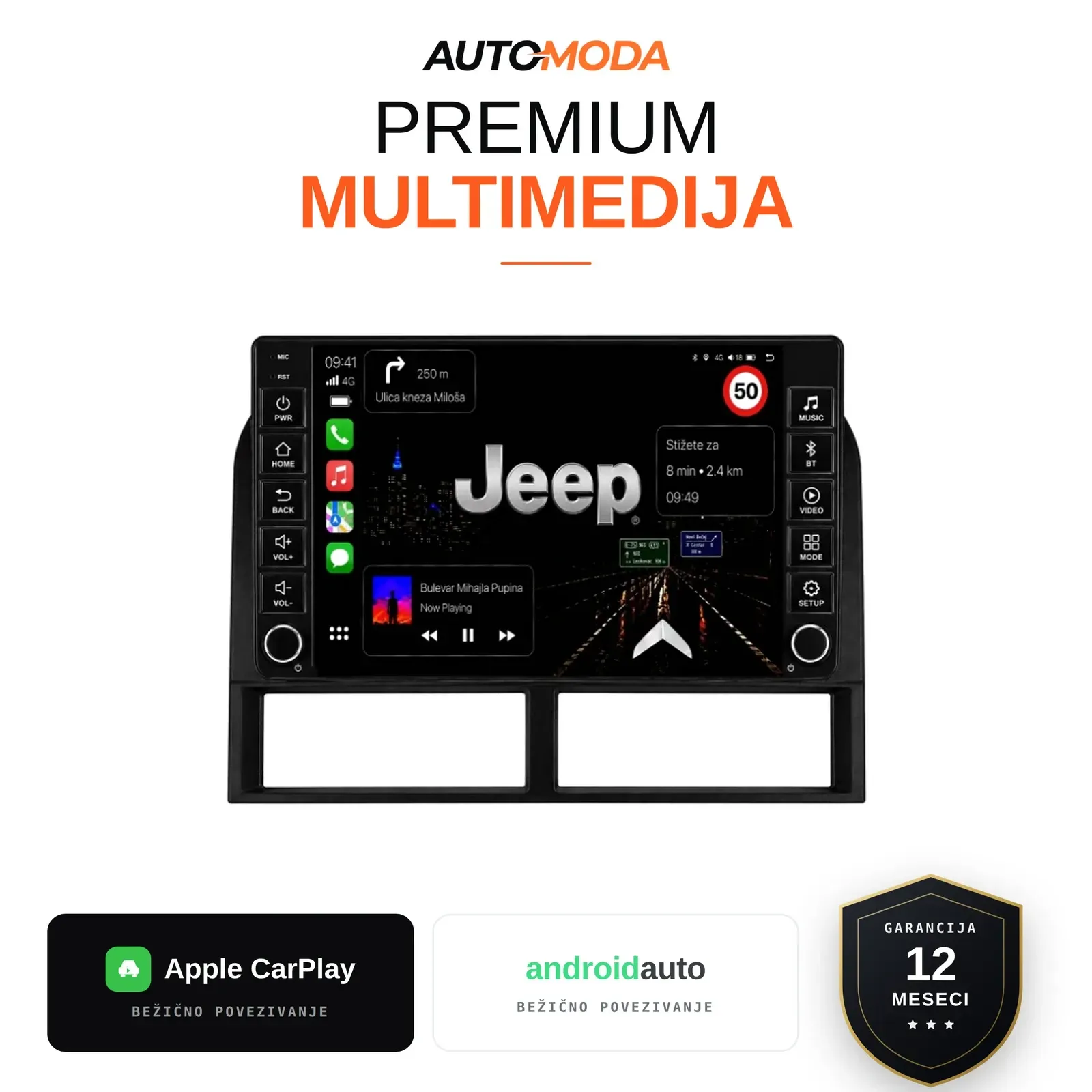 Jeep multimedija 10"