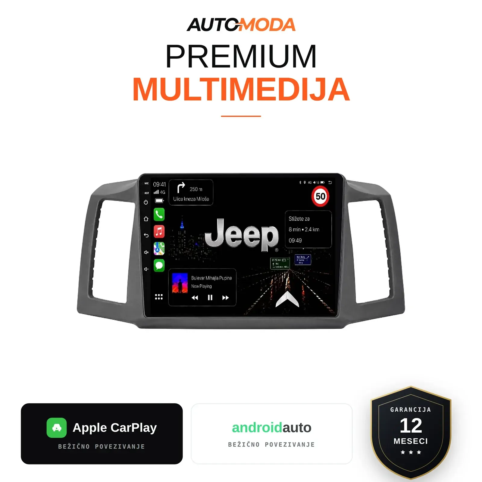 Jeep multimedija 10"