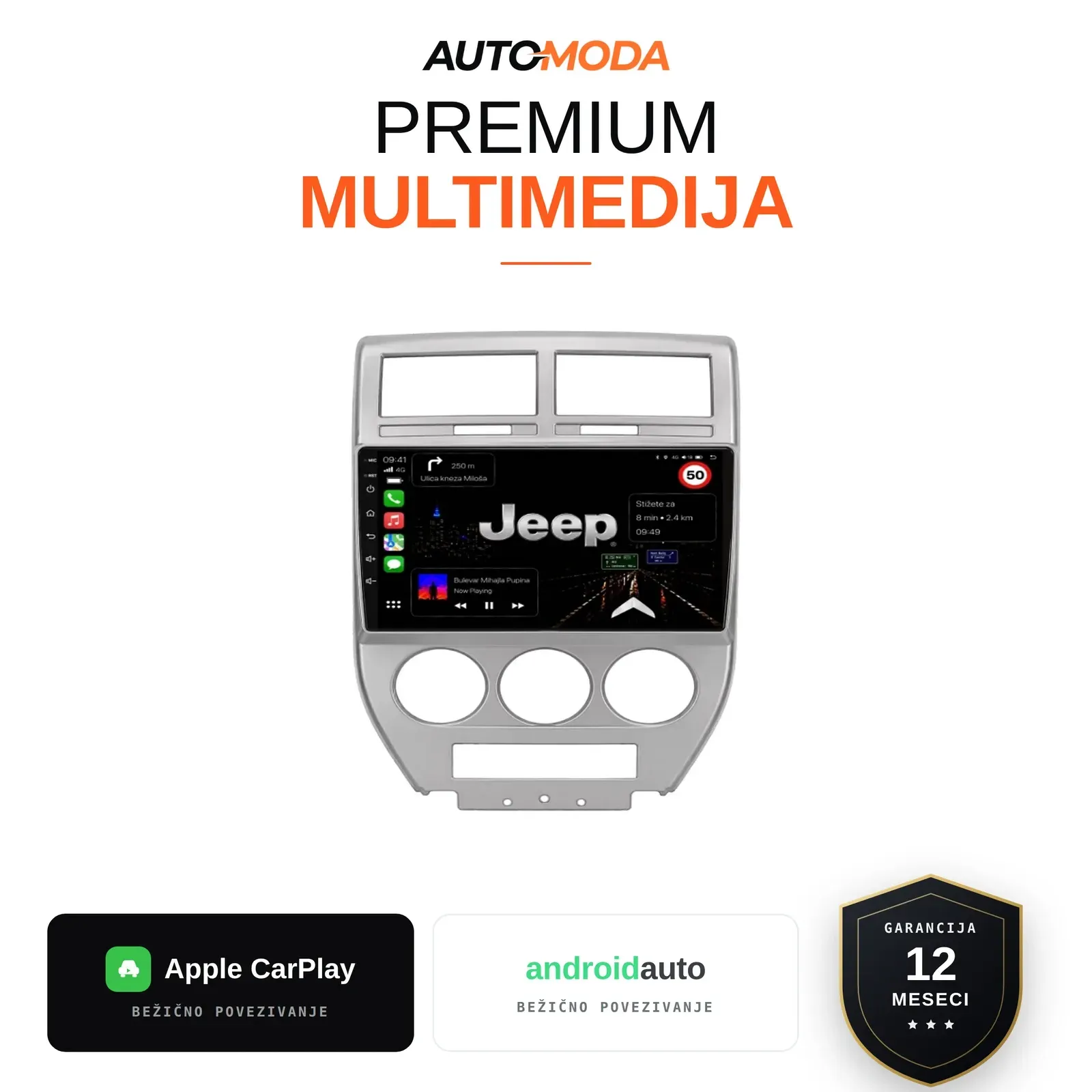 Jeep multimedija 10"