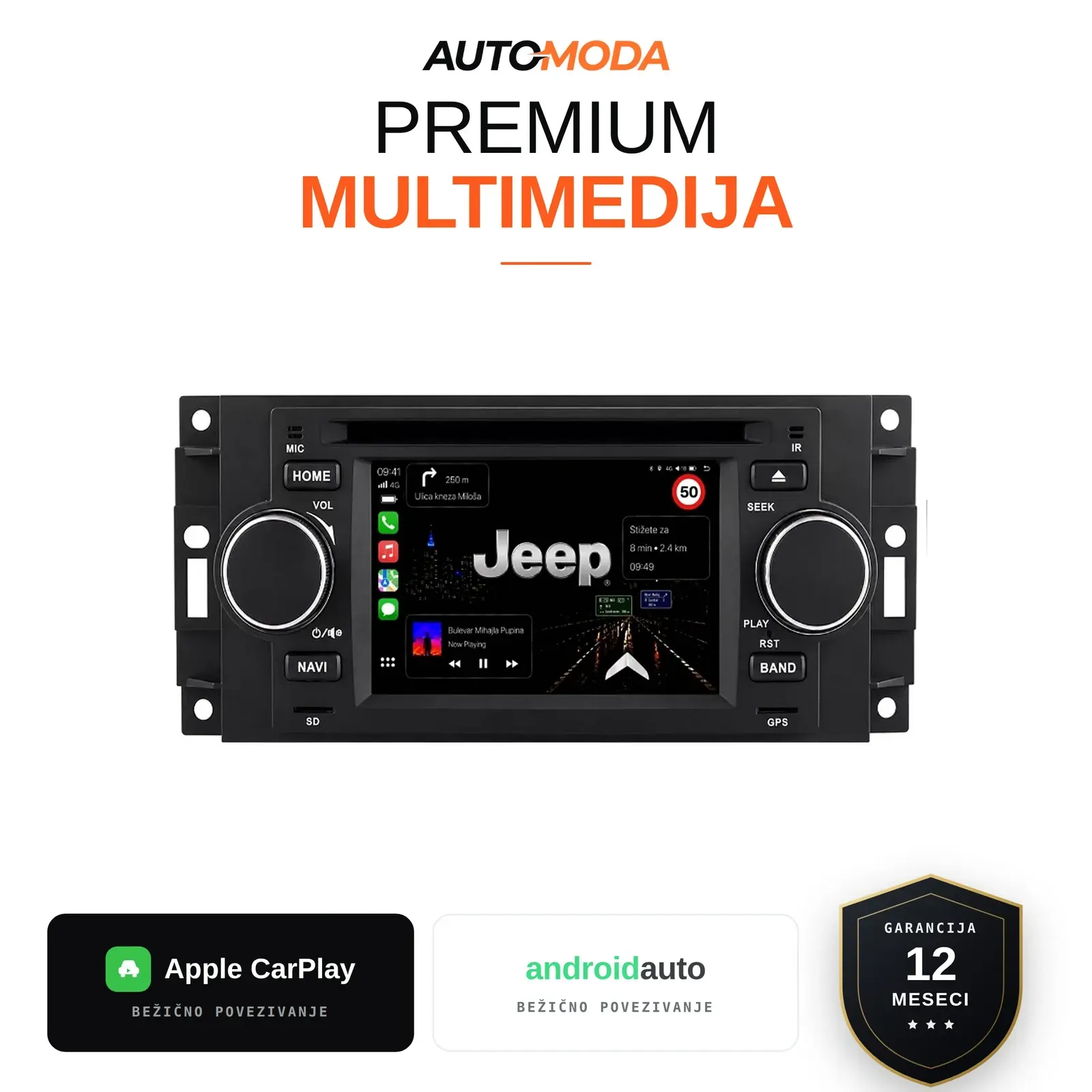 Jeep multimedija 6"