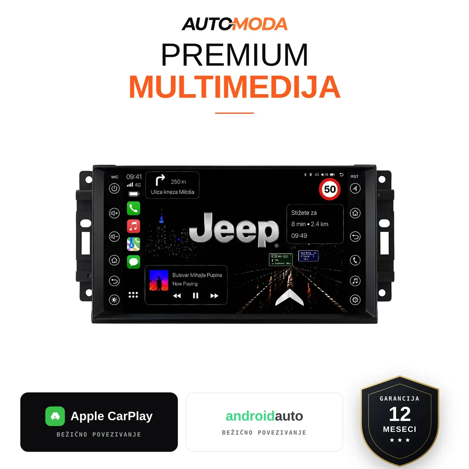 Jeep multimedija 7"