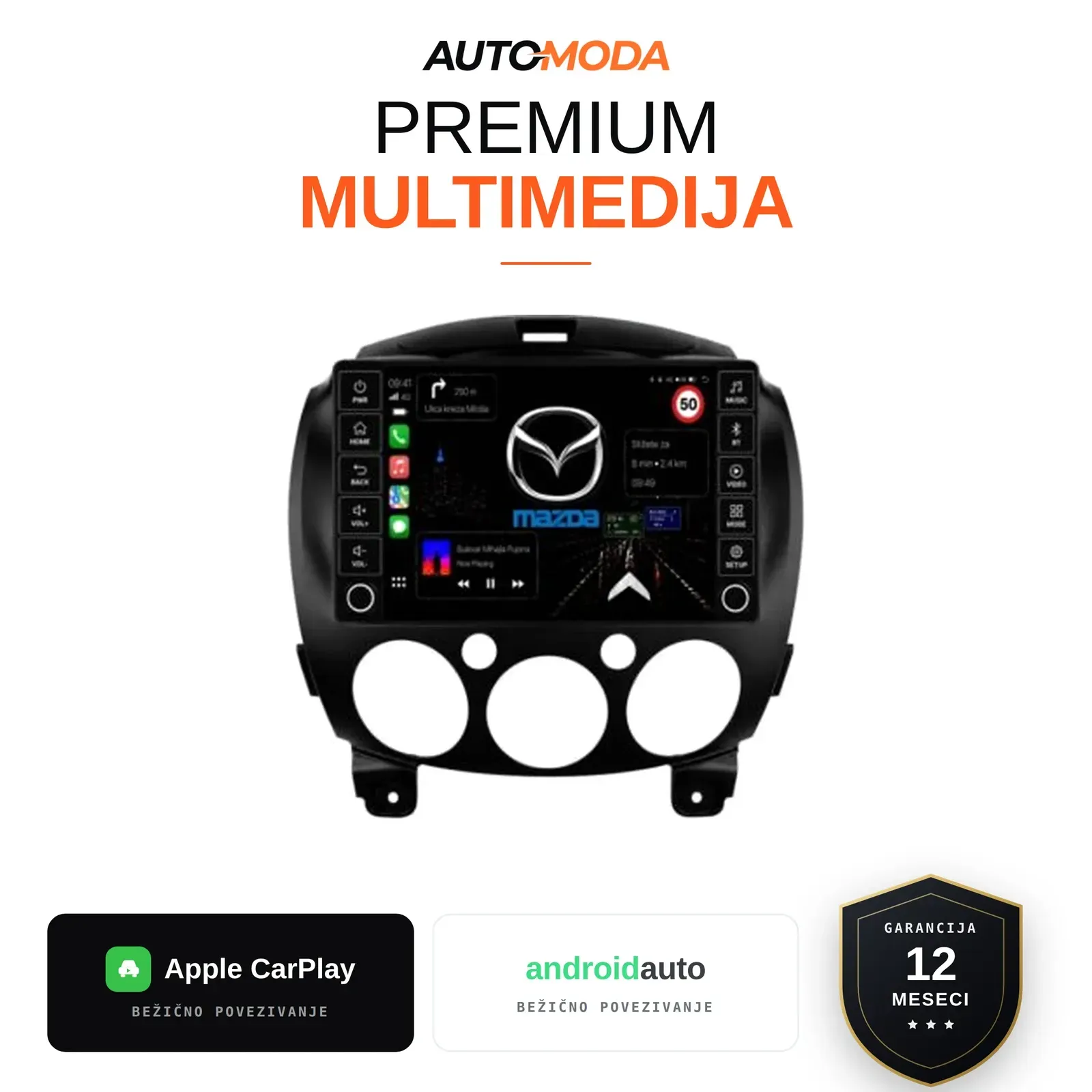 Mazda 2 multimedija 10"