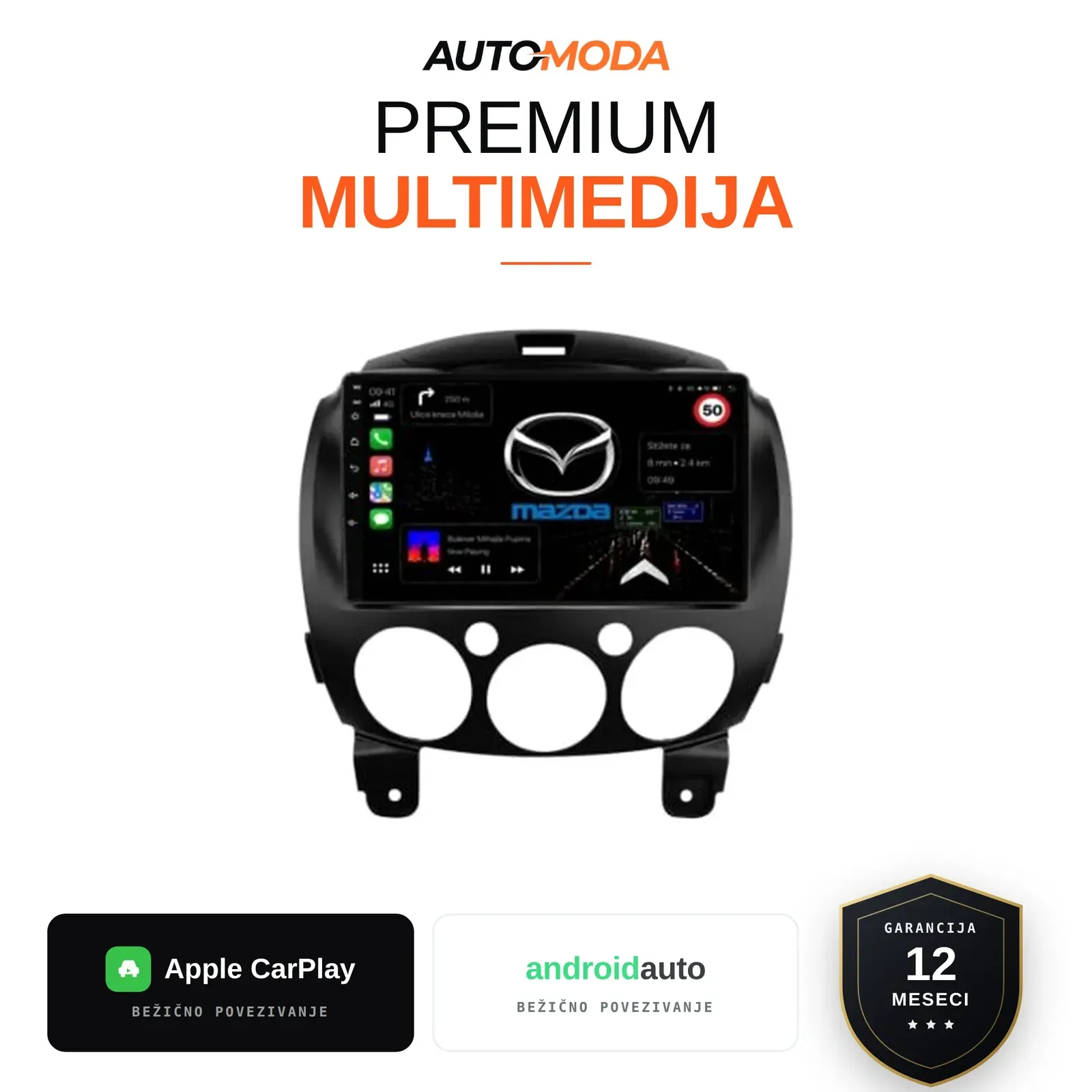 Mazda 2 multimedija 10"