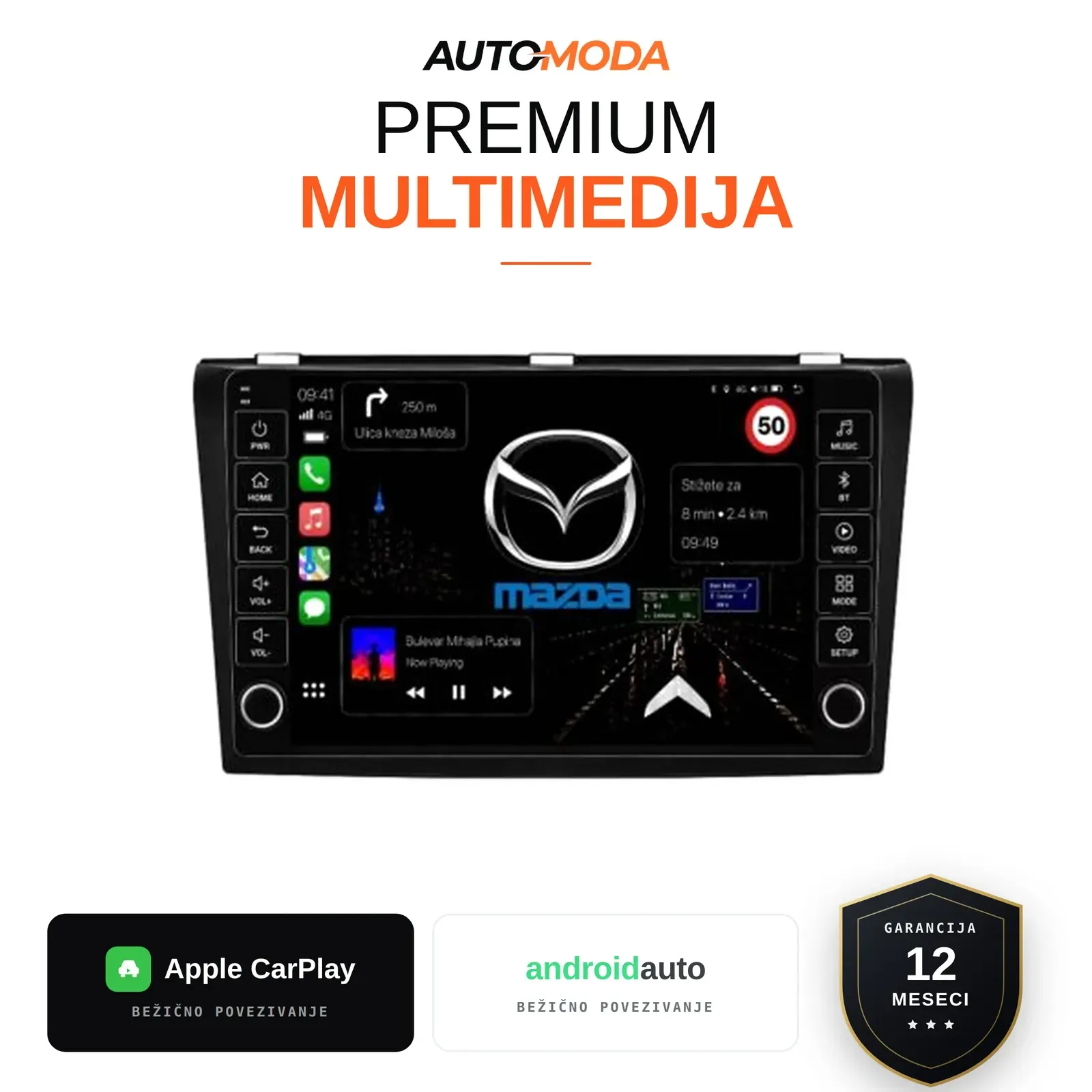 Mazda 3 multimedija 10"