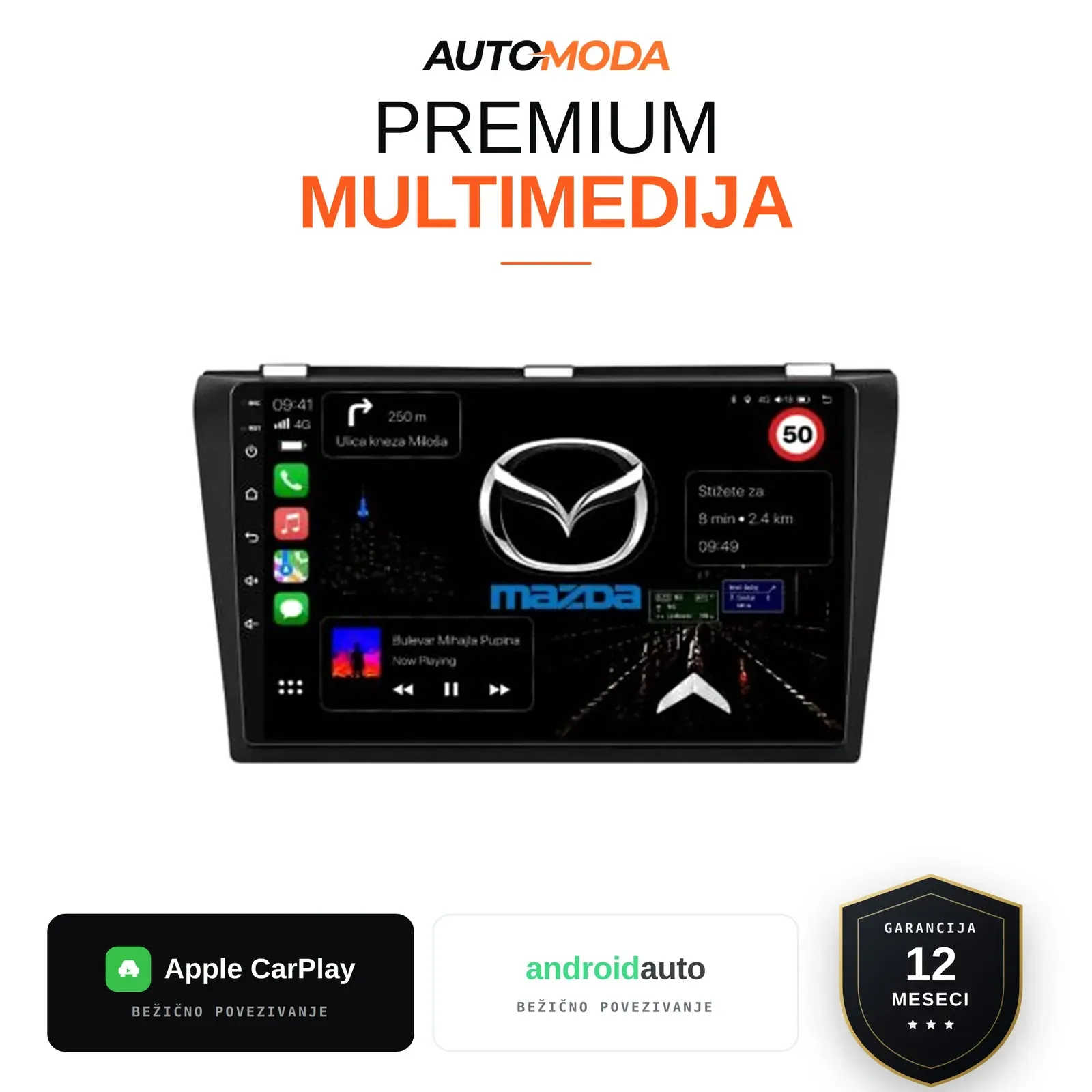 Mazda 3 multimedija 10"