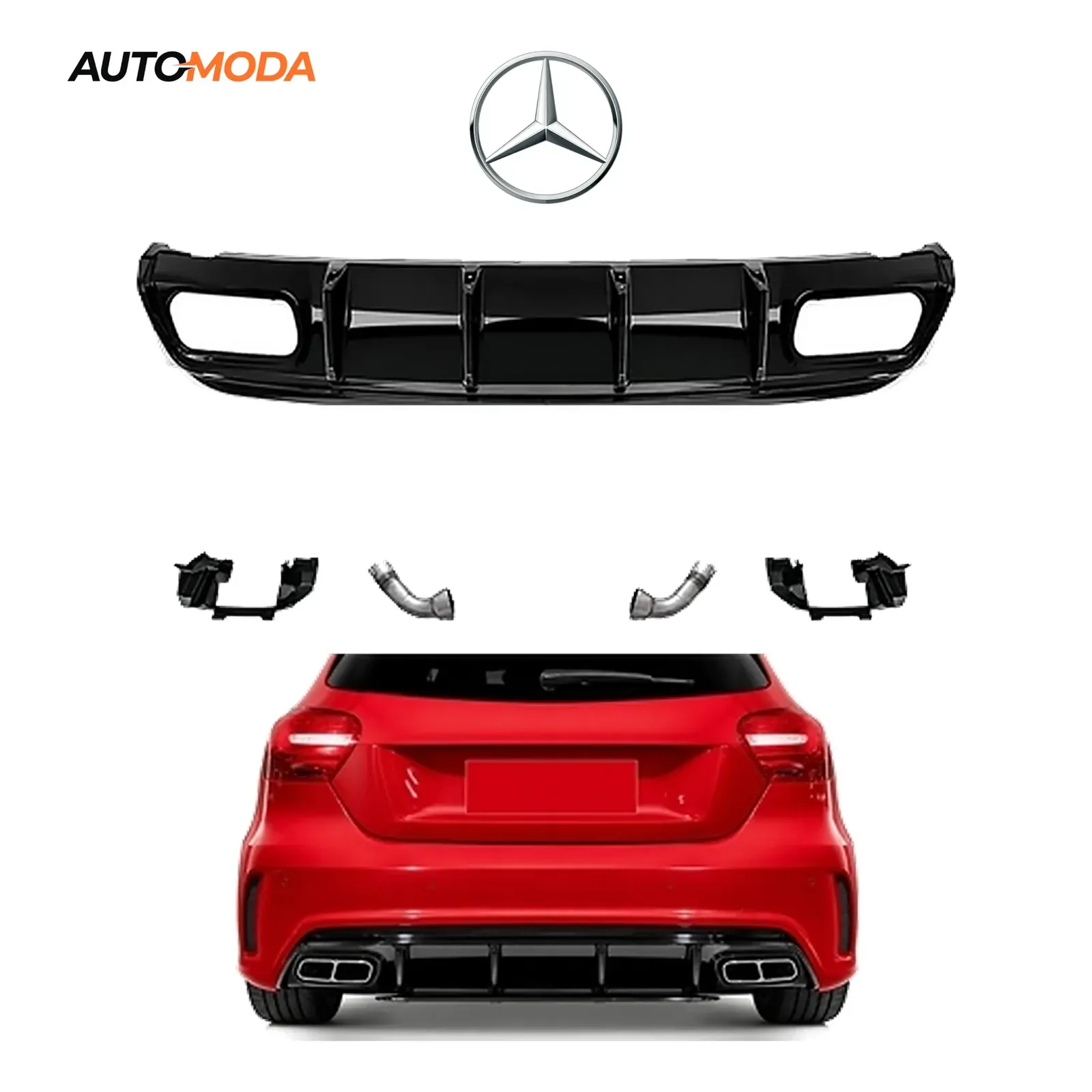 Mercedes A klasa W176 zadnji difuzor AMG (2013 - 2018)
