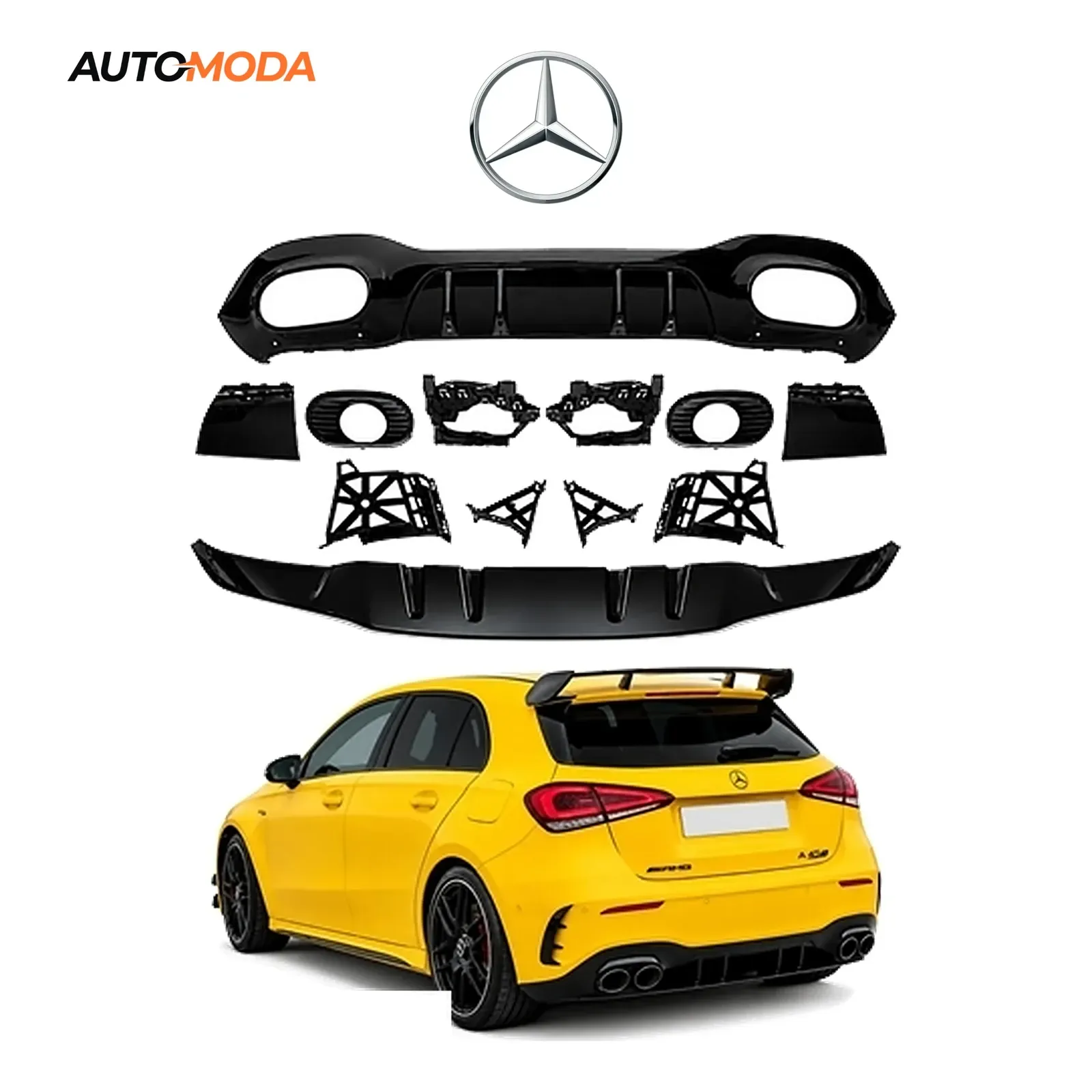 Mercedes A klasa W177 zadnji difuzor AMG (2019 - 2024)