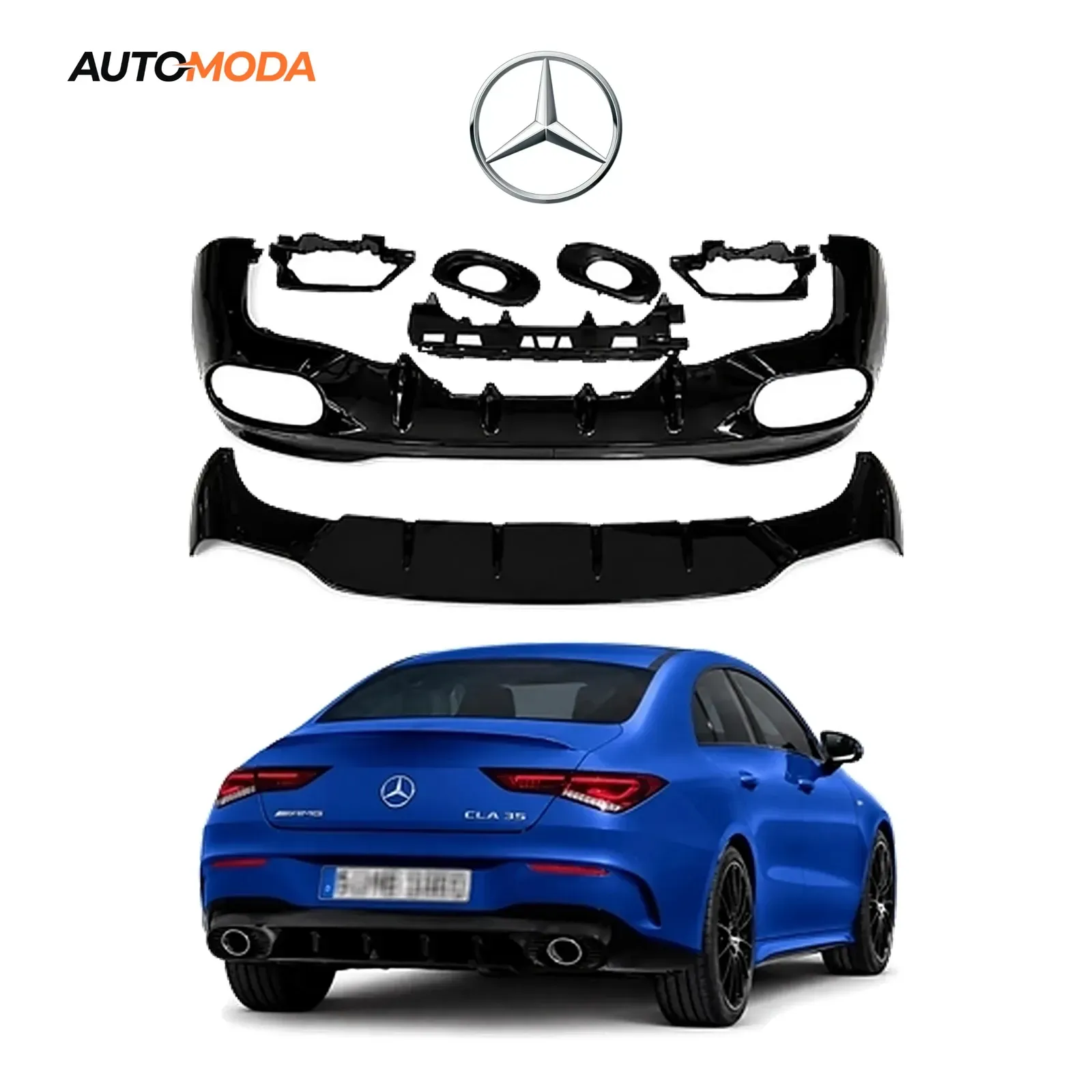 Mercedes CLA W118 zadnji difuzor AMG (2019 - 2025)