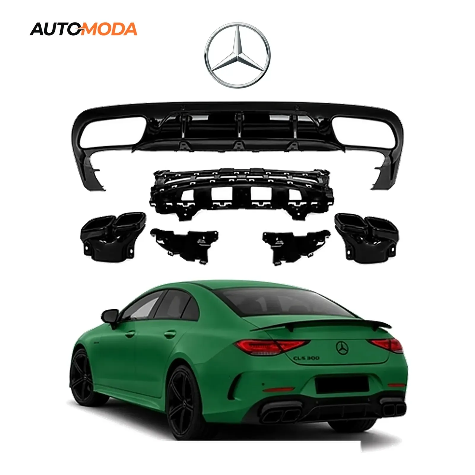 Mercedes CLS C257 zadnji difuzor AMG (2018 - 2024)