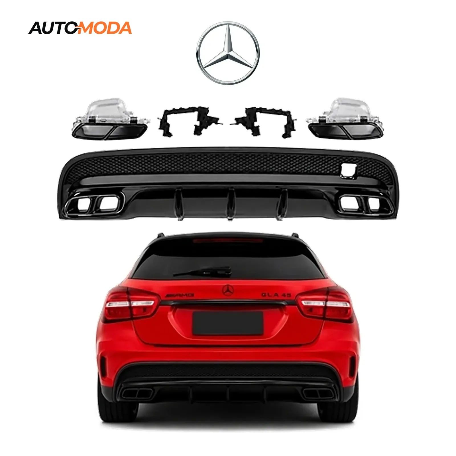 Mercedes GLA X156 zadnji difuzor AMG (2014 - 2019)