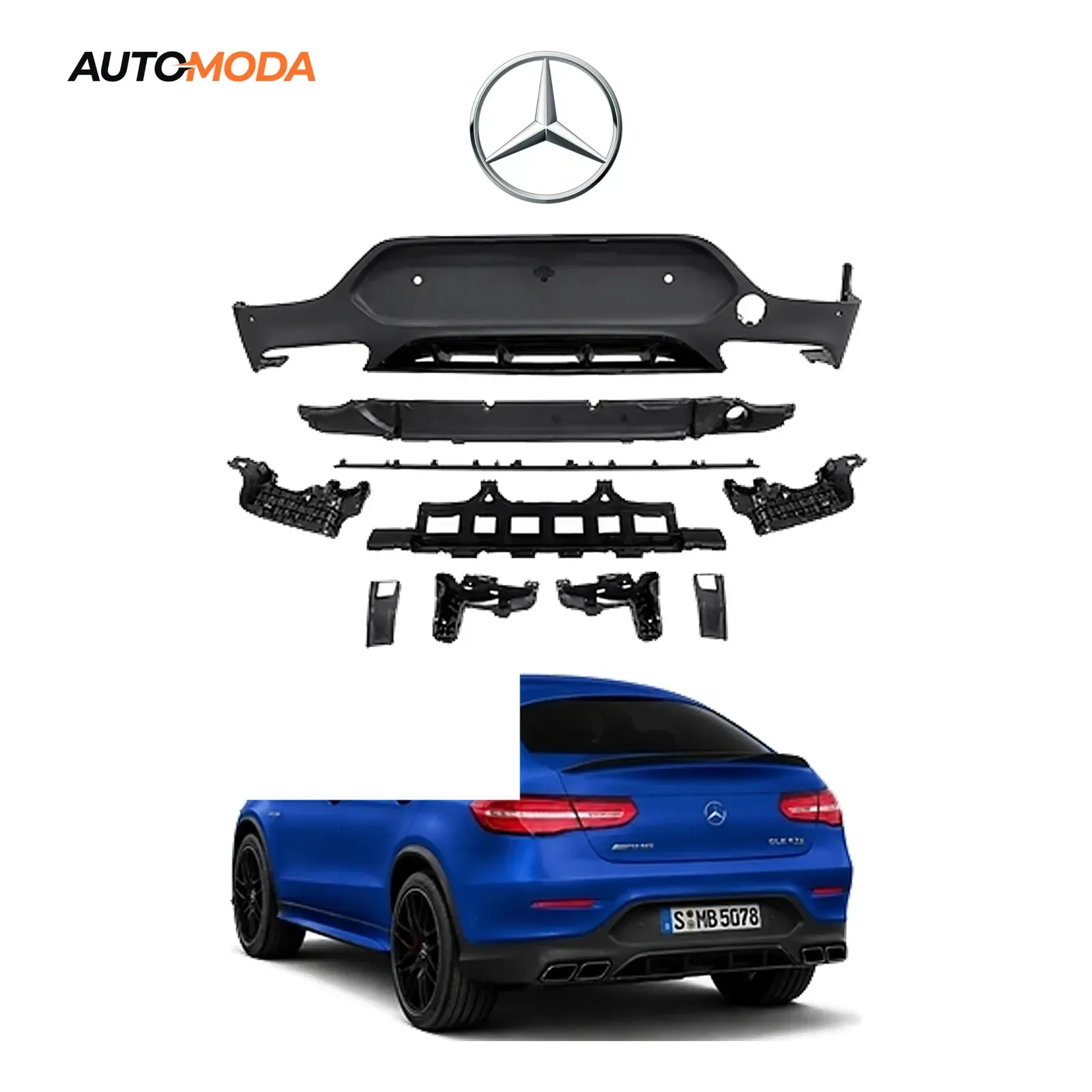 Mercedes GLC C253 Coupe zadnji difuzor AMG (2015 - 2020)