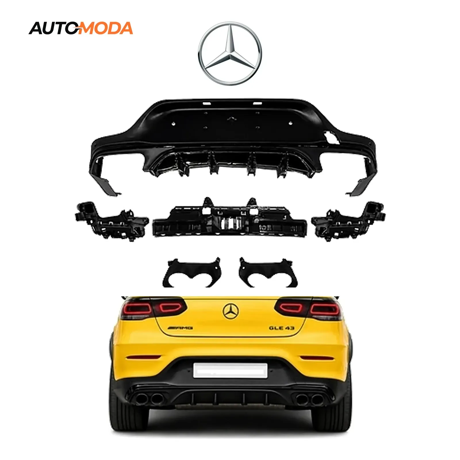 Mercedes GLC C253 Coupe zadnji difuzor AMG (2020 - 2022)
