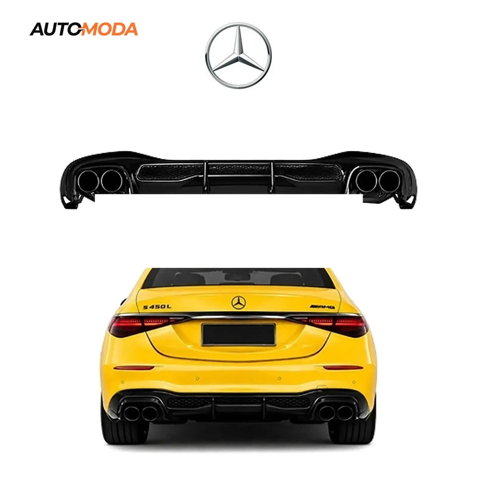 Mercedes S klasa W223 zadnji difuzor AMG (2021 - 2024)