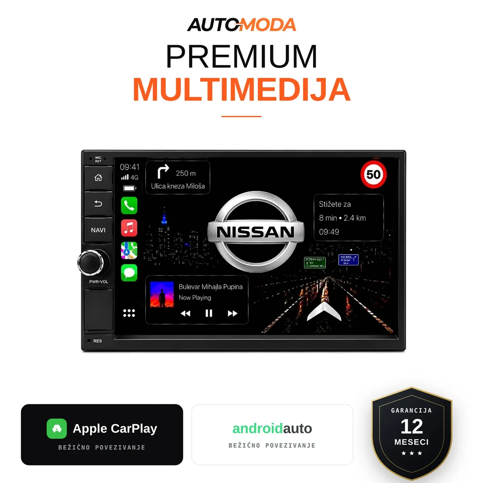 Nissan multimedija 7"