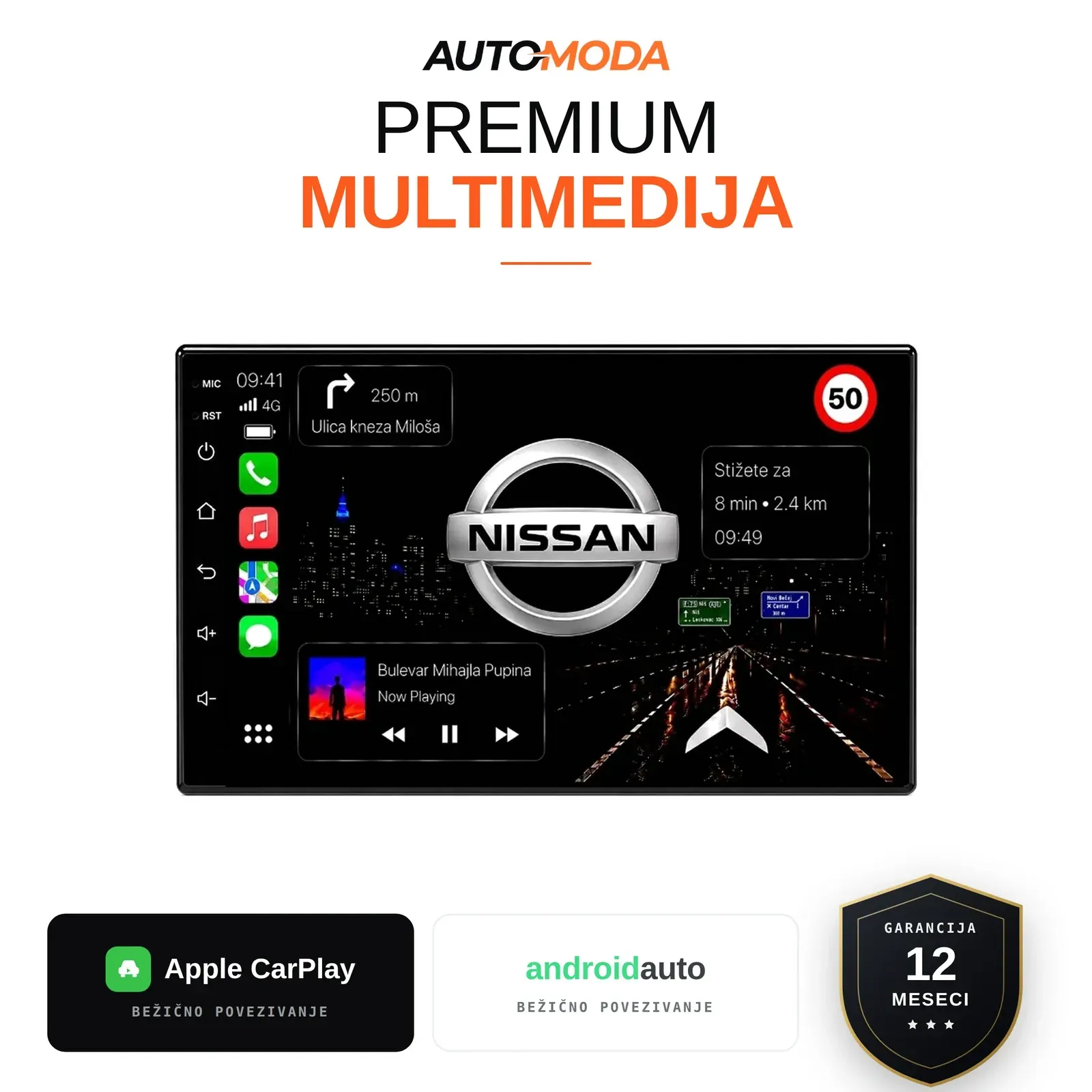 Nissan multimedija 7"