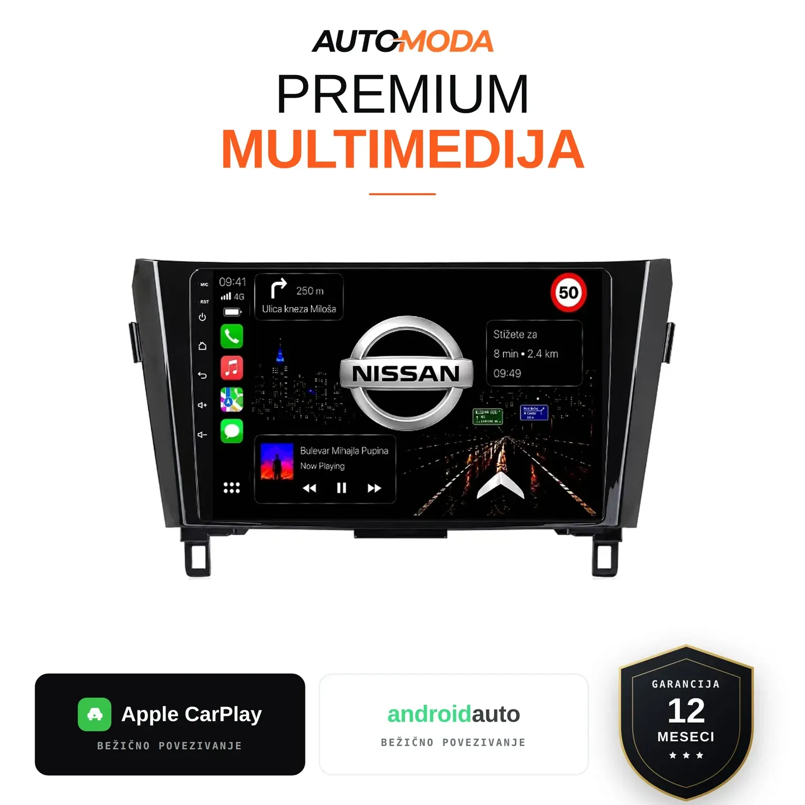 Nissan Qashqai Novi Tip multimedija 10"