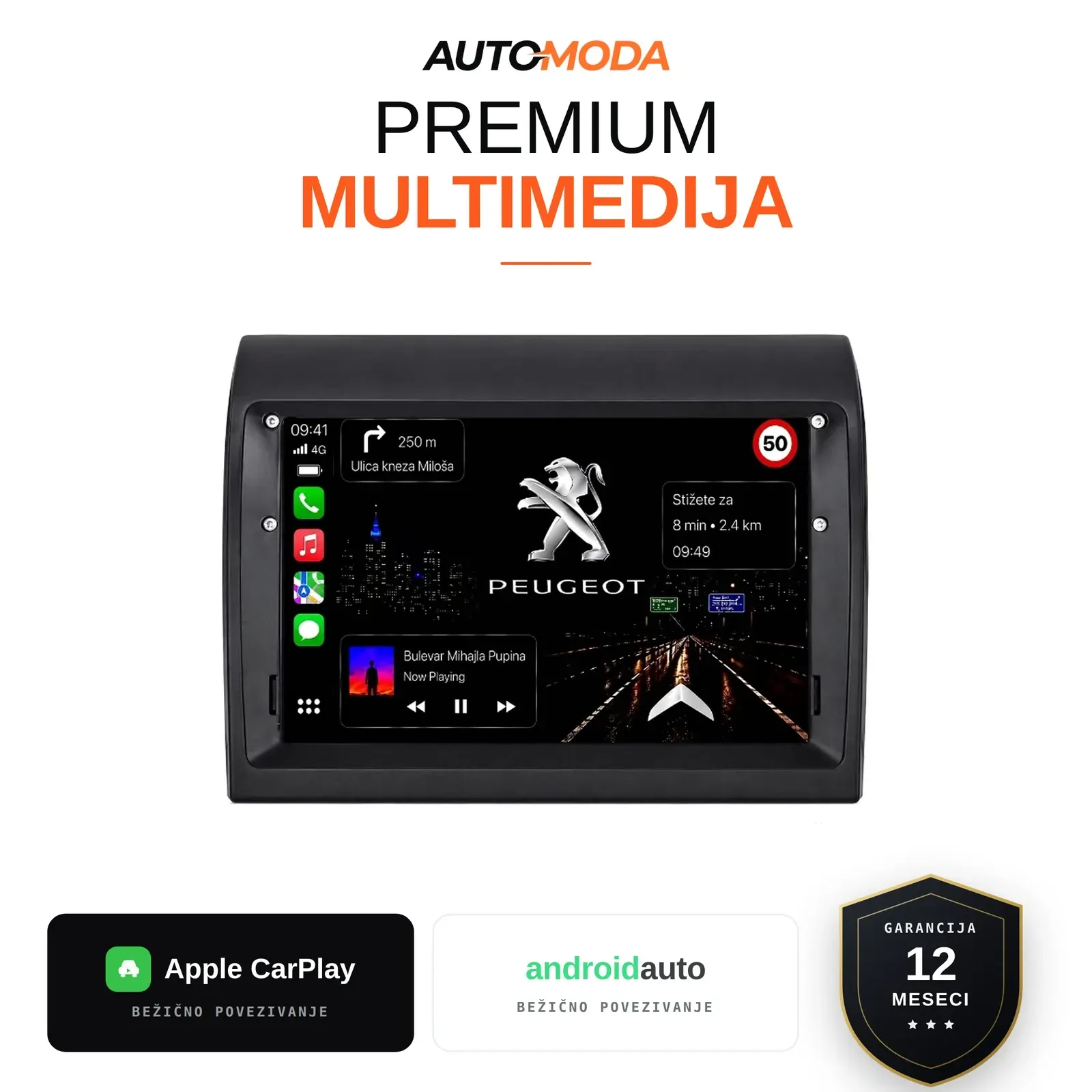 Peugeot Boxer multimedija 10"