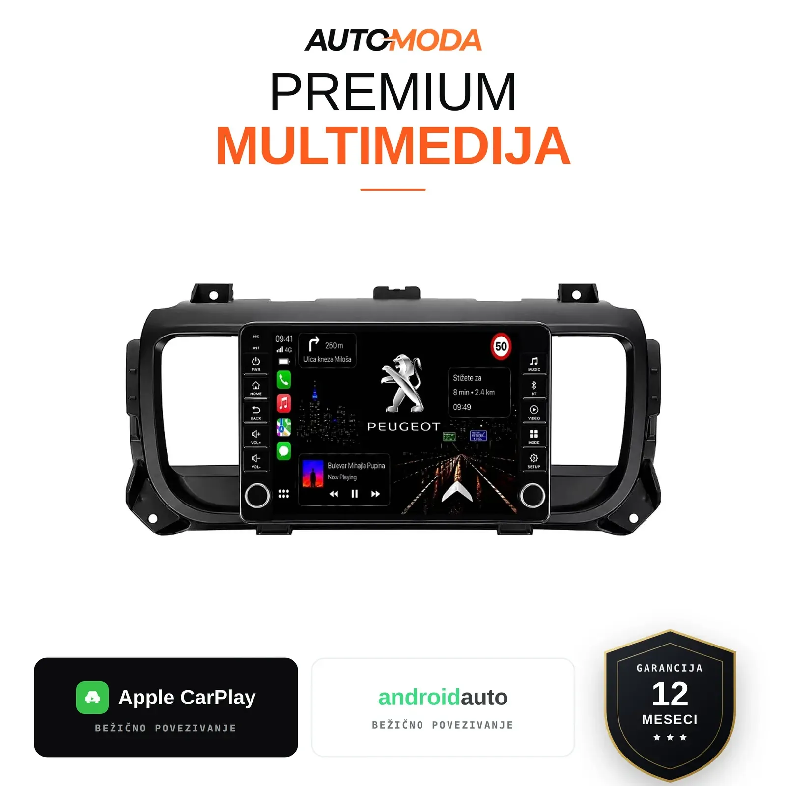 Peugeot Expert multimedija 10"