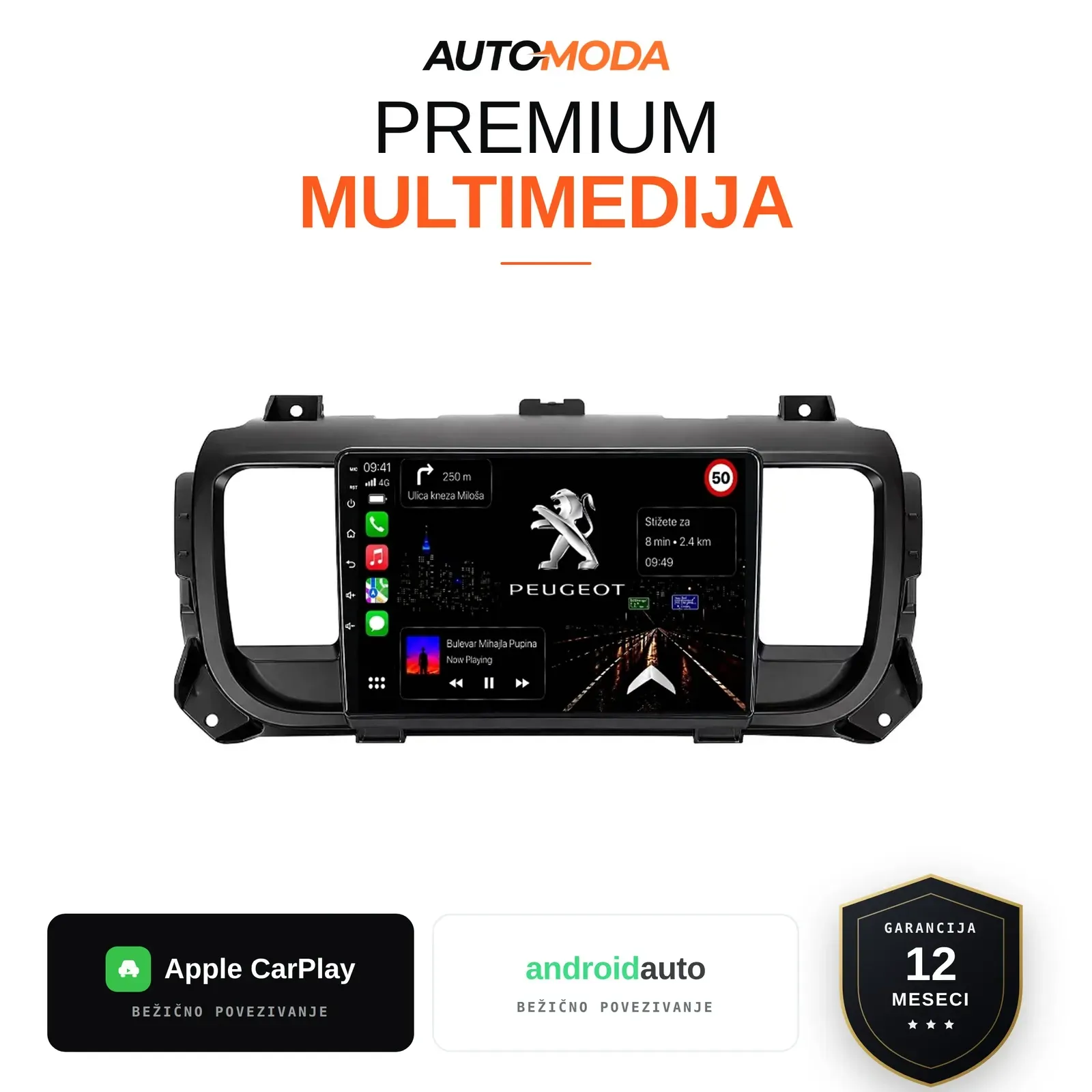 Peugeot Expert multimedija 10"