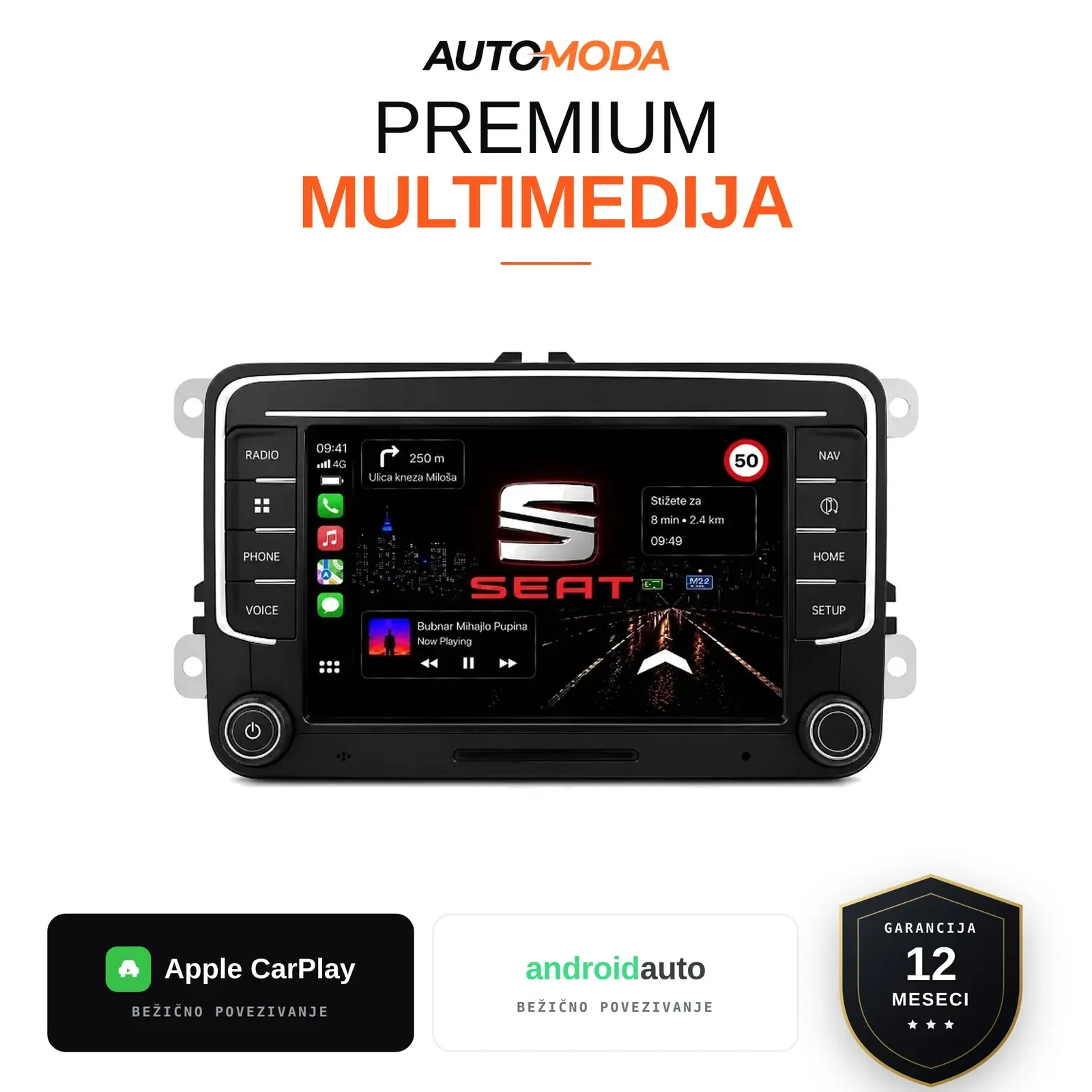 Seat multimedija 7"