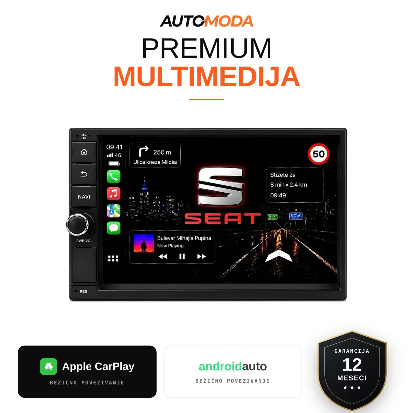 Seat multimedija 7"