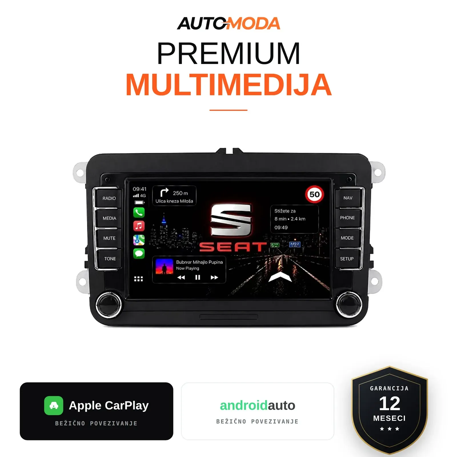 Seat multimedija 7"
