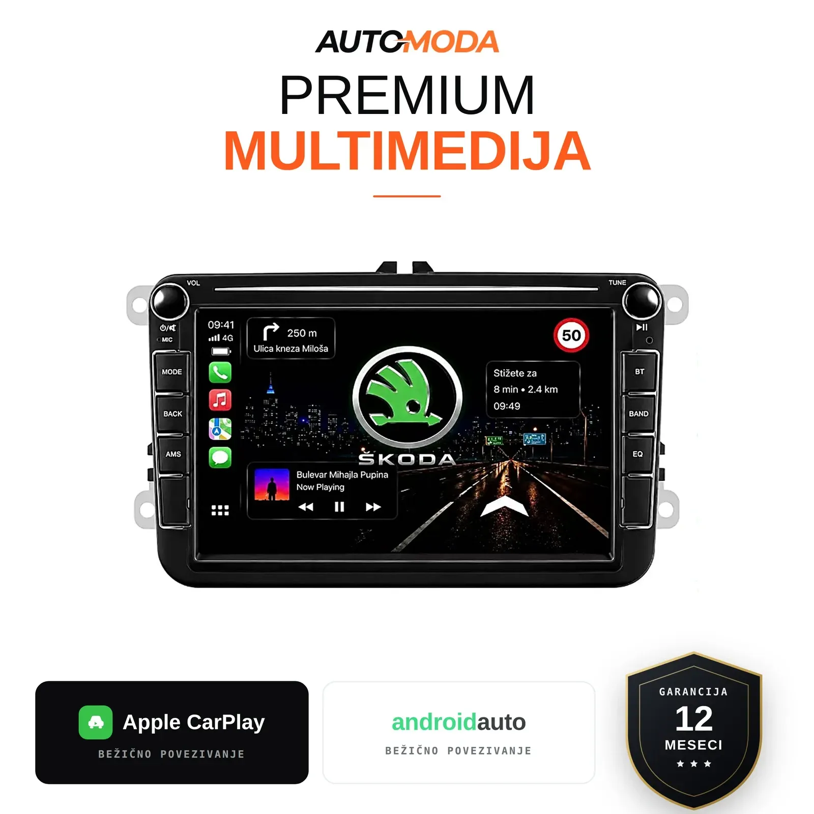Skoda multimedija 8"