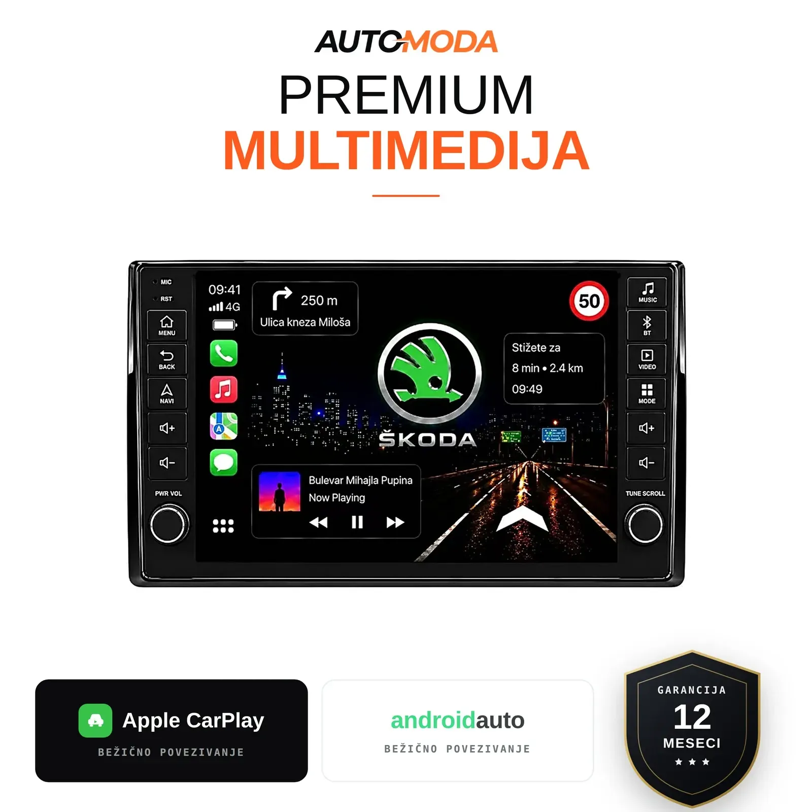 Skoda Kodiaq multimedija 10" (puna dugmad)