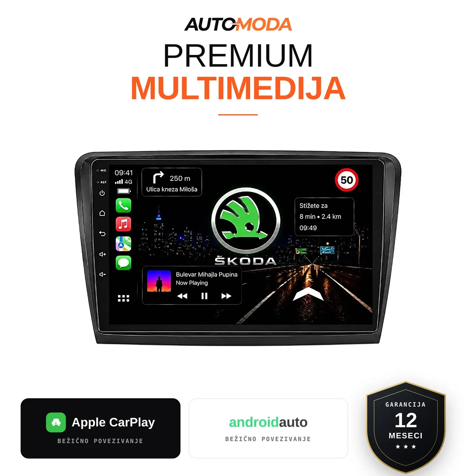 Skoda Rapid multimedija 10"