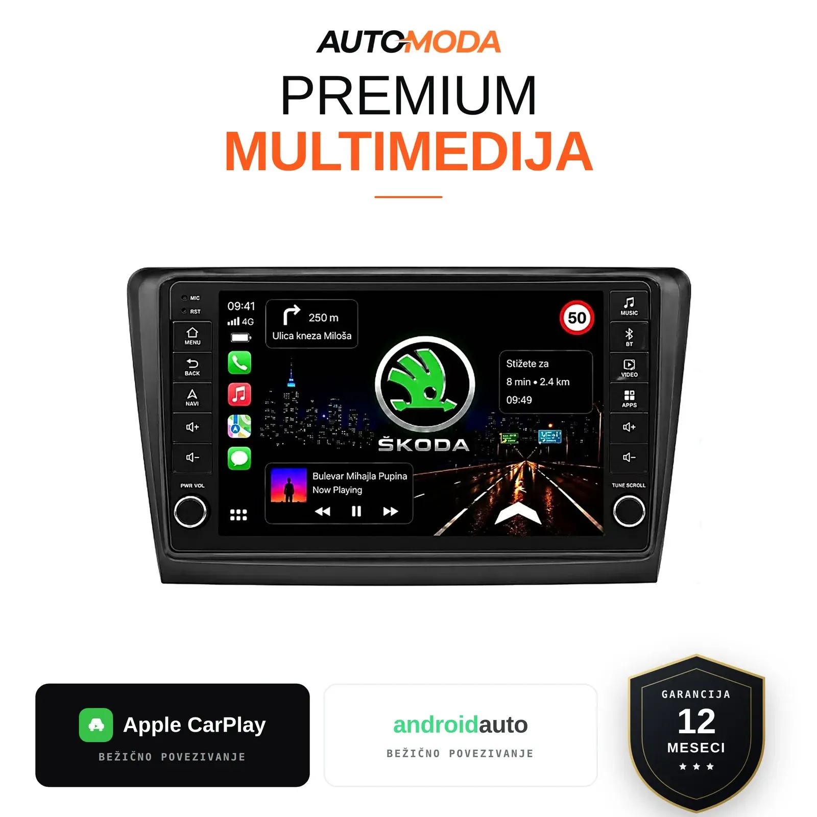 Skoda Superb multimedija 10" (puna dugmad)