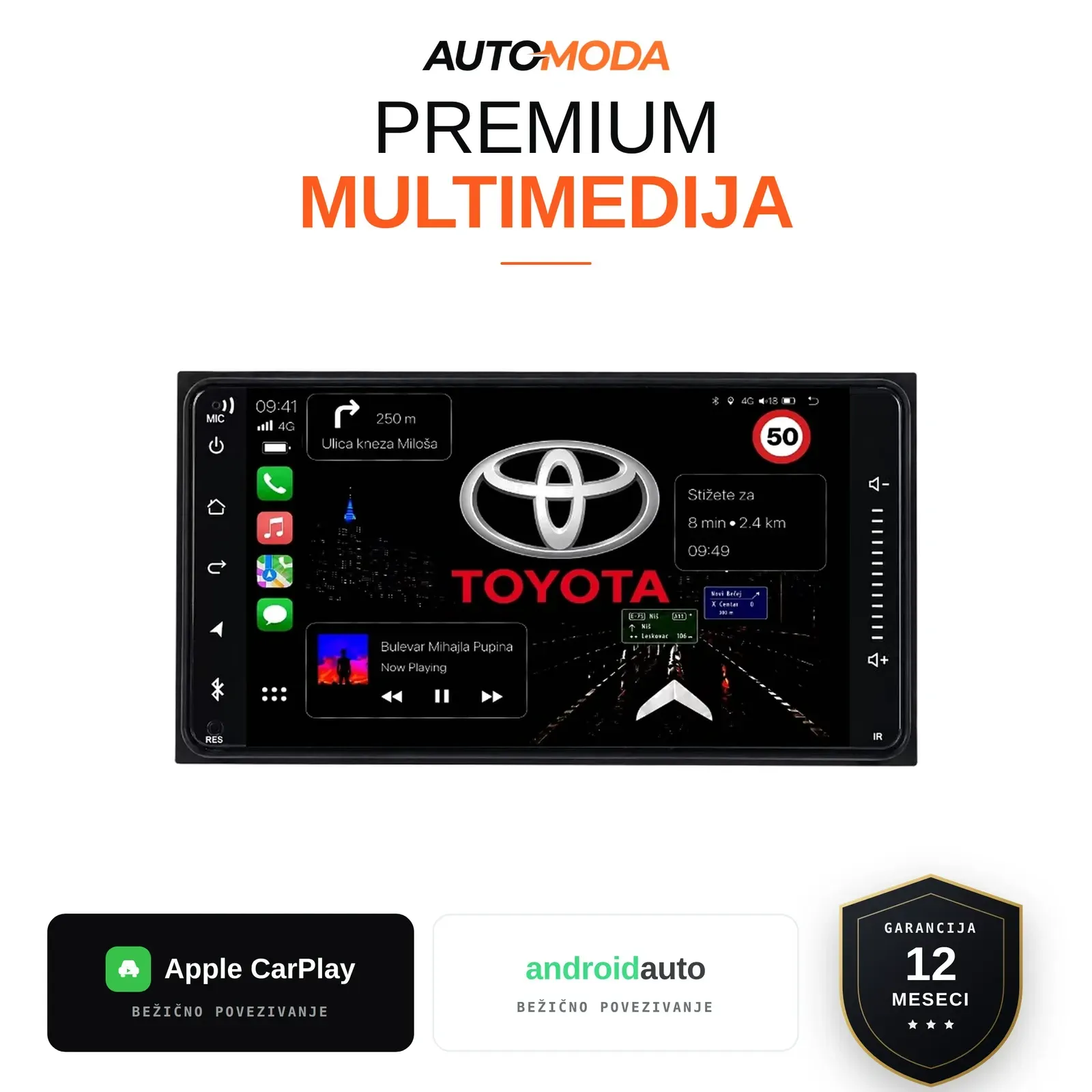 Toyota multimedija 7"
