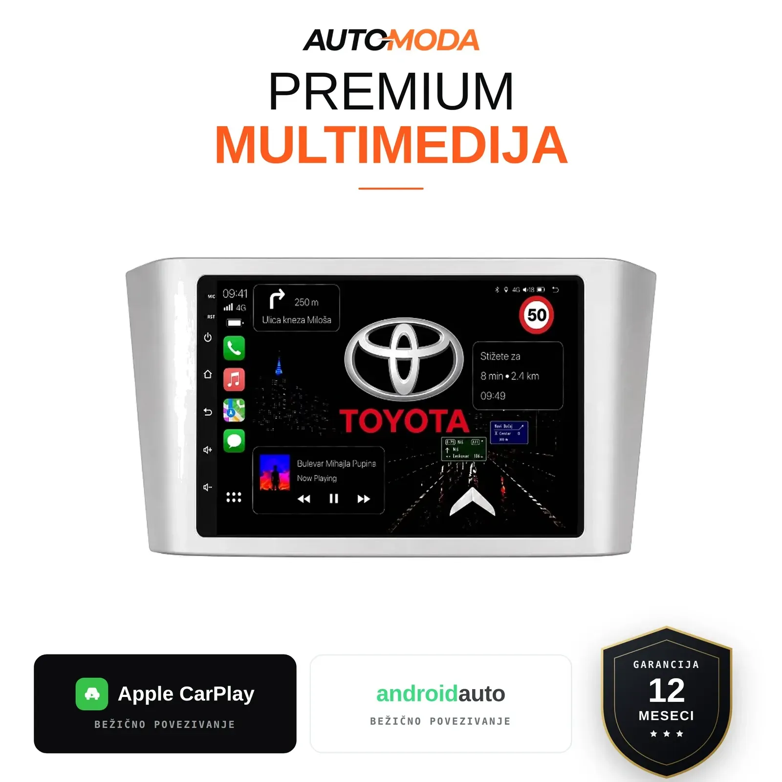 Toyota Avensis multimedija 7"