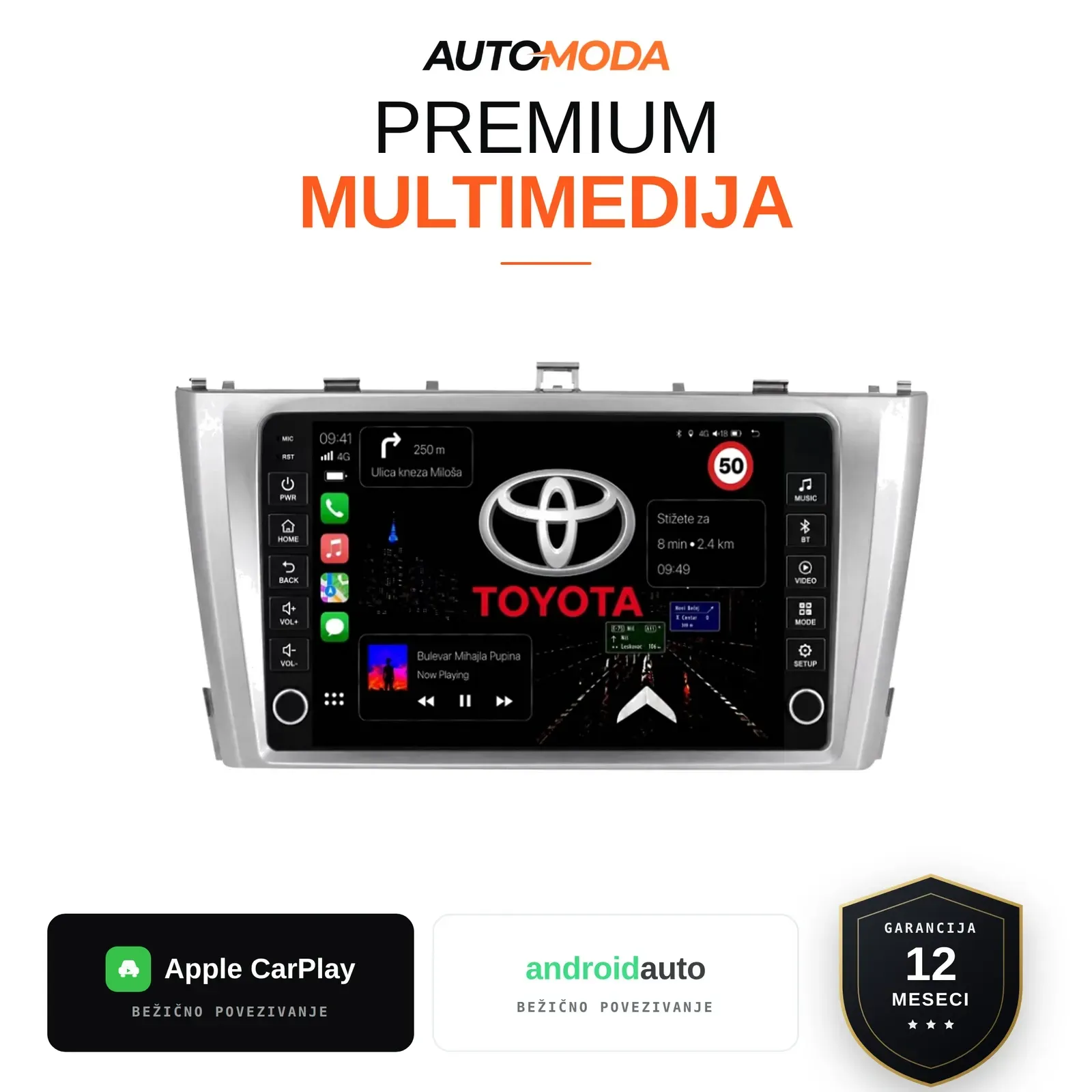 Toyota Avensis Novi Tip multimedija 10"