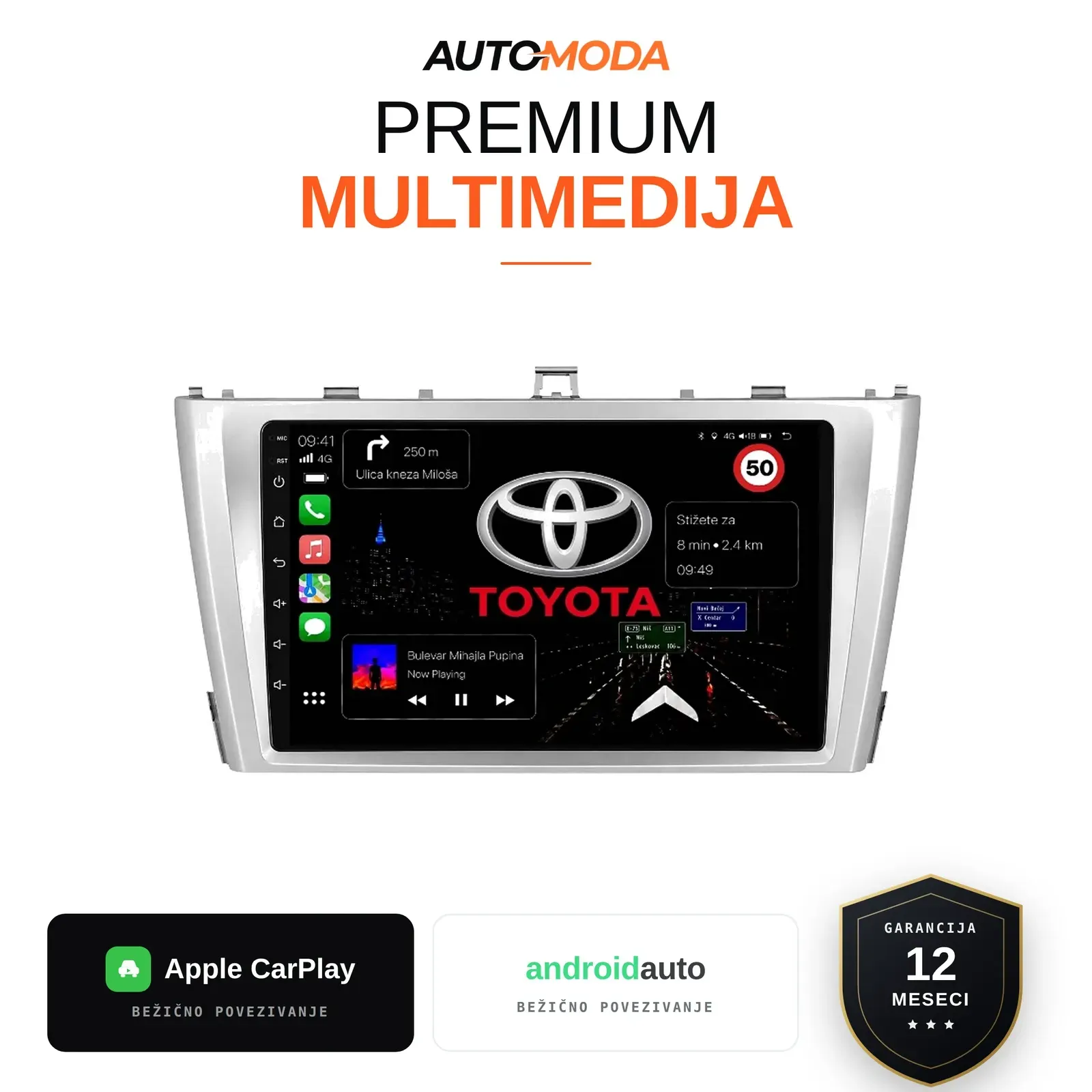 Toyota Avensis Novi Tip multimedija 10"