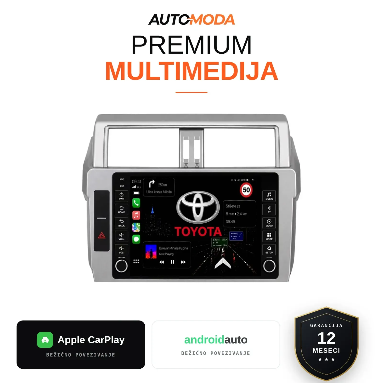 Toyota Land Cruiser Novi Tip multimedija 10"