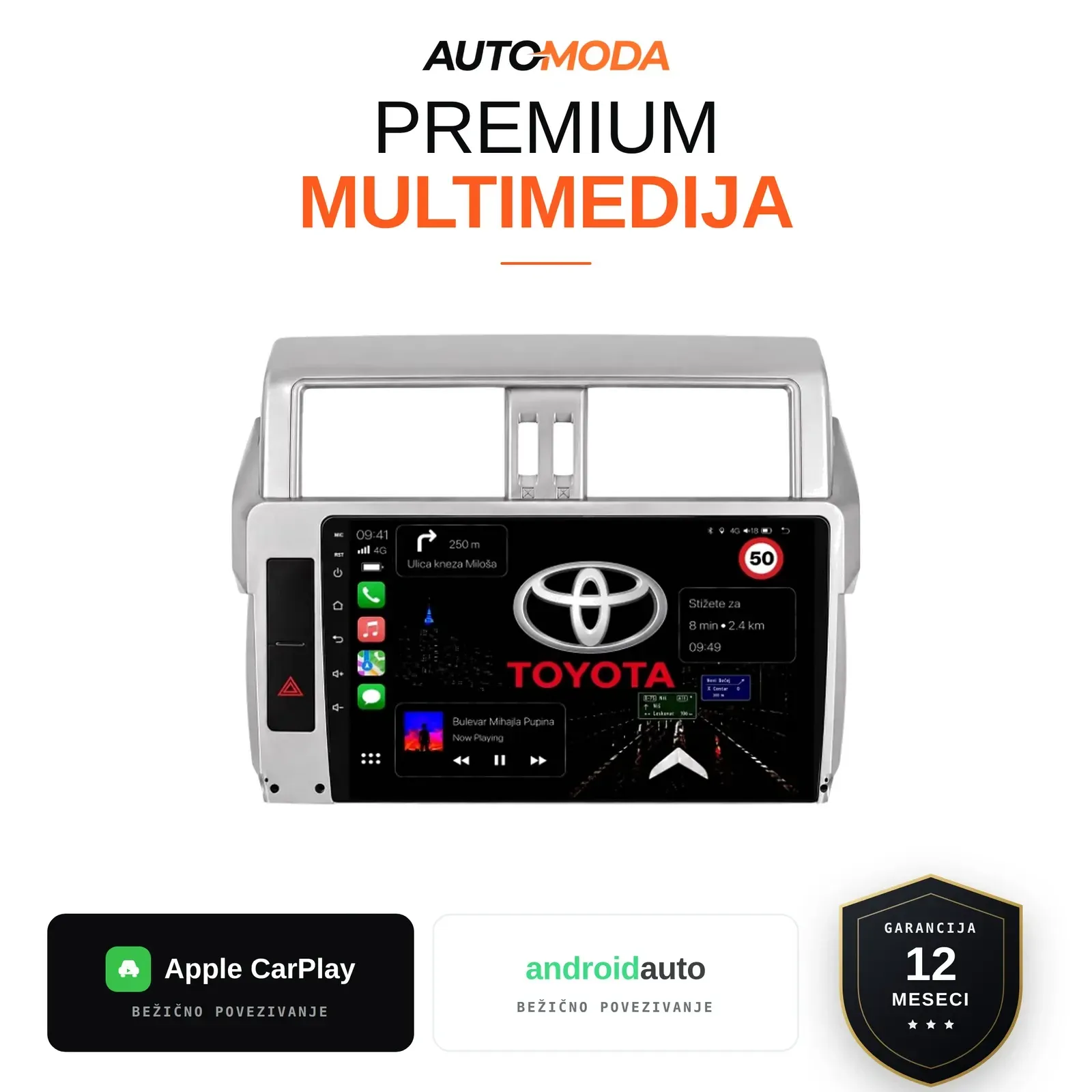 Toyota Land Cruiser Novi Tip multimedija 10"