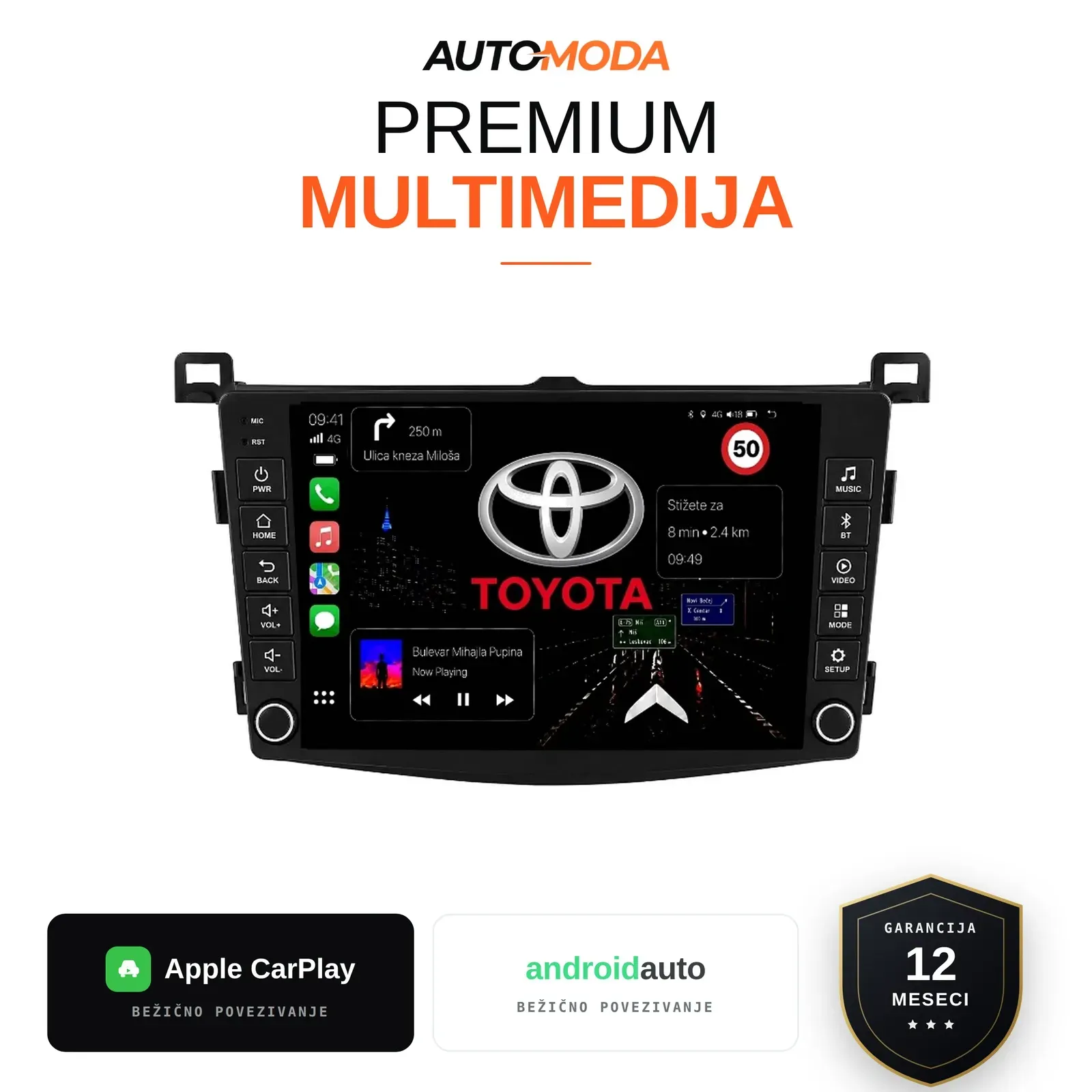Toyota RAV4 Novi Tip multimedija 10"