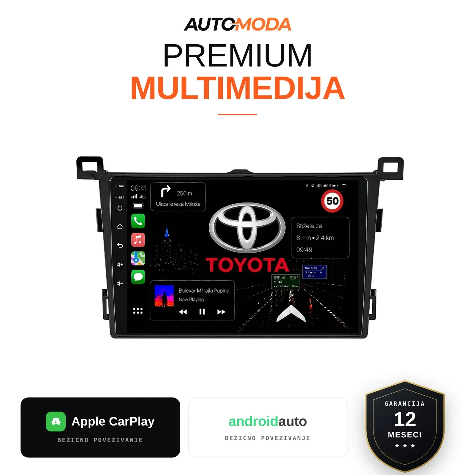 Toyota RAV4 Novi Tip multimedija 10"