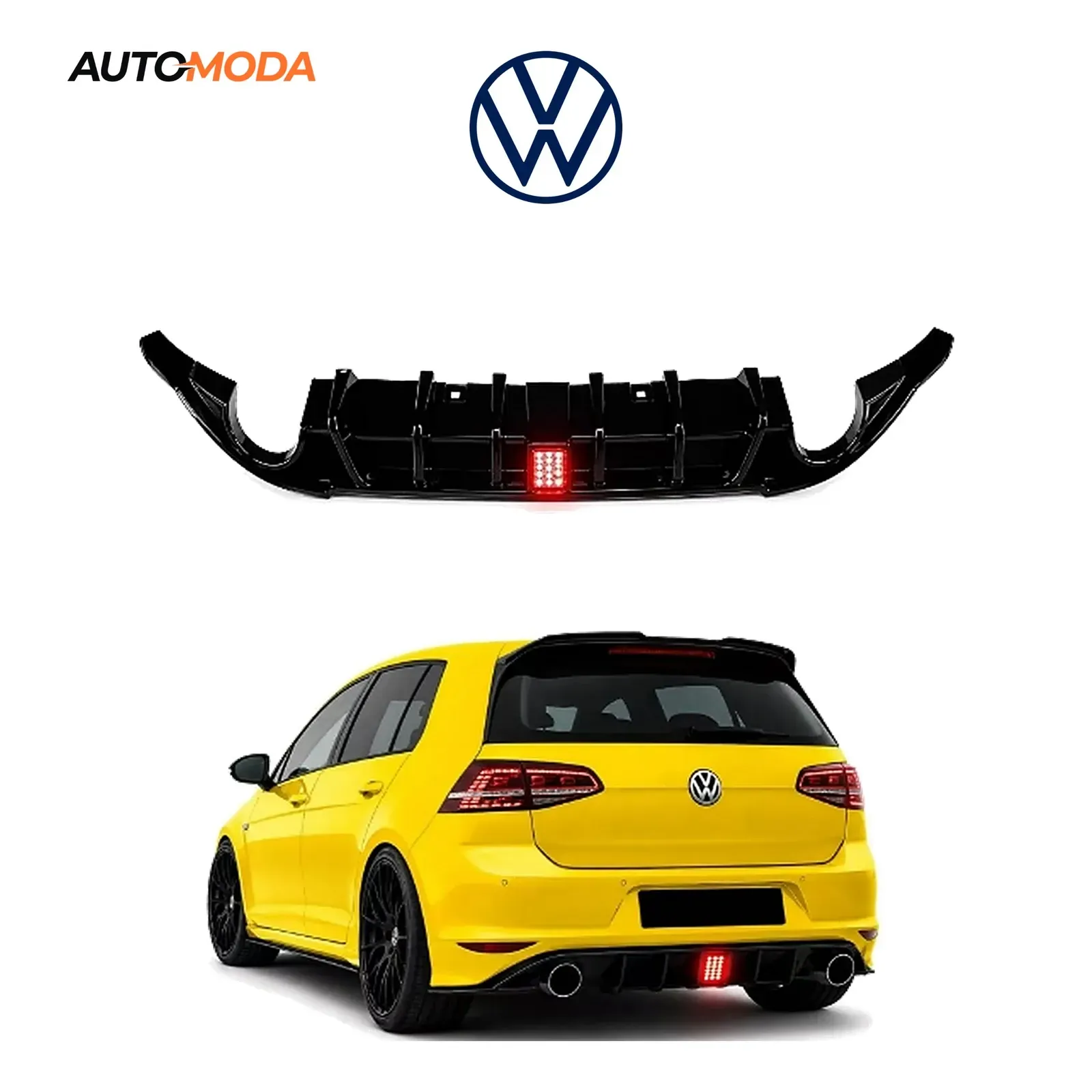 VW Golf 7.5 zadnji difuzor LED GTI/R