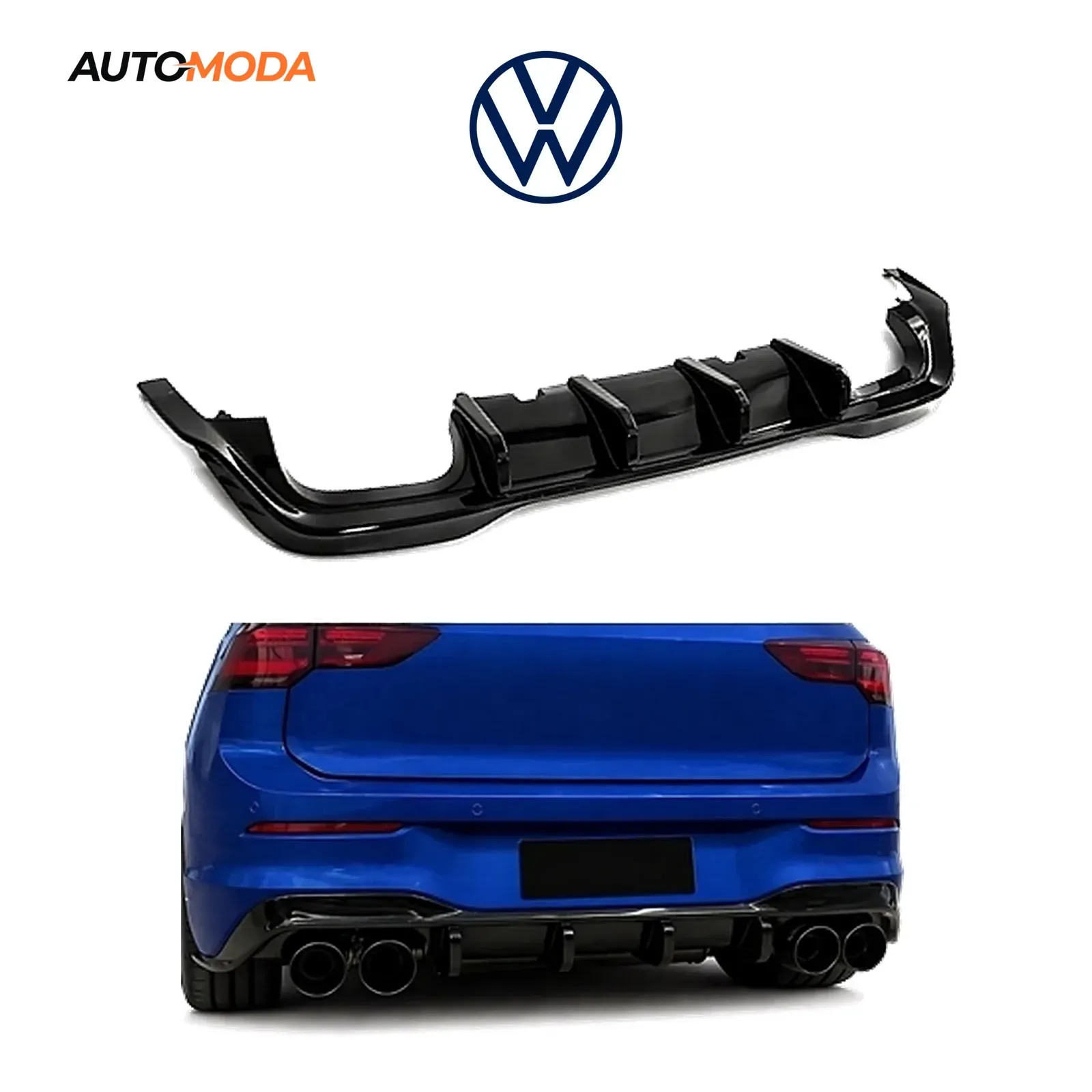 VW Golf 8 zadnji difuzor GTI/R model 3