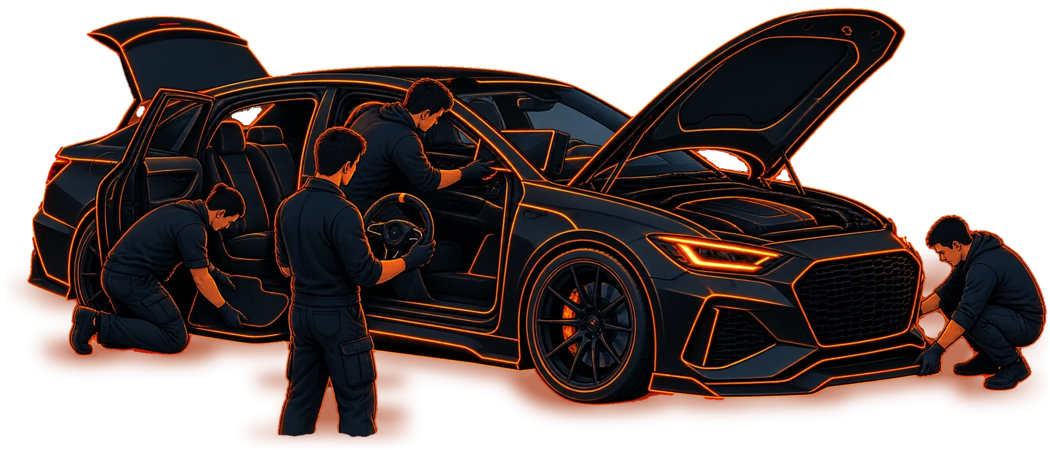 Majstori ugrađuju multimediju i opremu na automobilu